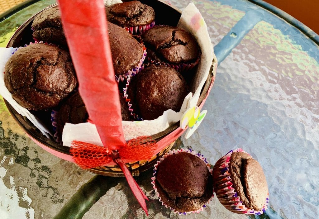 Шоколадови мъфини с цвекло